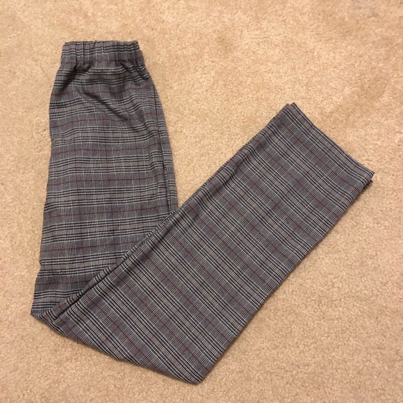 sold 🦋 brandy melville grey plaid tilden pants - Picture 5 of 5